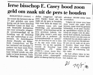 Ierse bisschop Casey 1992